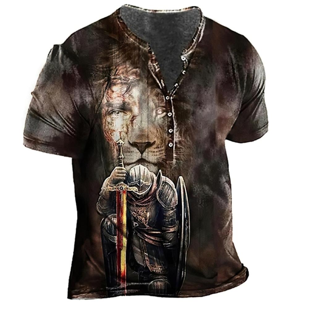 2023 New Men Slim Fit V Collar Button T Shirt , Men Sport Vintage T Shirt , Men Streetwear T Shirt .