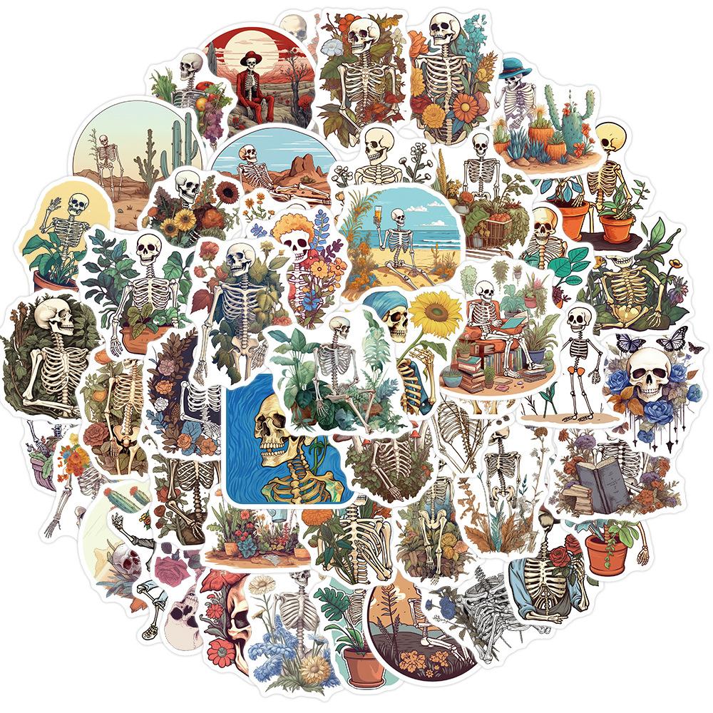 50 Cartoon Art Skull Graffiti Stickers Personalized Decorative Guitar Notebook Suitcase DIY Waterproof Stickers