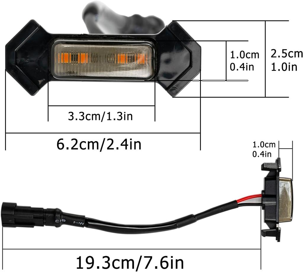 LED Grille Lights 4 PCS with Fuse Adaptor for Tacoma TRD PRO 2016-2025 OEM Front Grille, Amber Shell with Amber Light