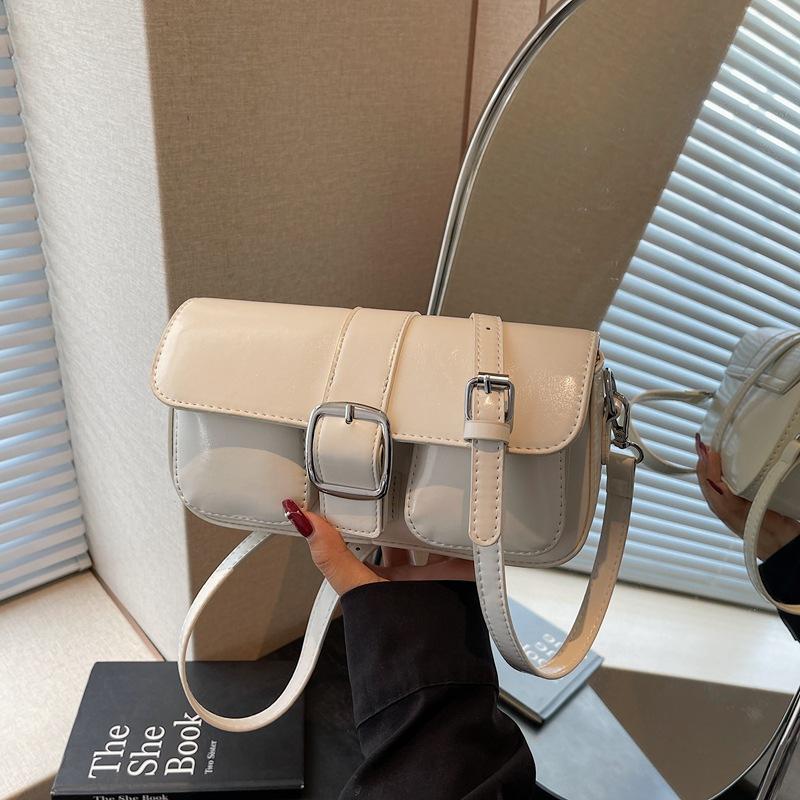 Popular Bag Women's New Fashion Silver High-end Shoulder Bag Versatile Messenger Small Square Bag