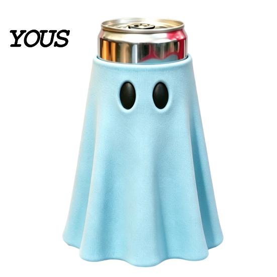 Halloween Party Favors Ghost Can Holder, Universal Beverage Cooler Sleeve, Cute Shaped Spooky Kitchen Accessories Insulated Drink Holder for Standard