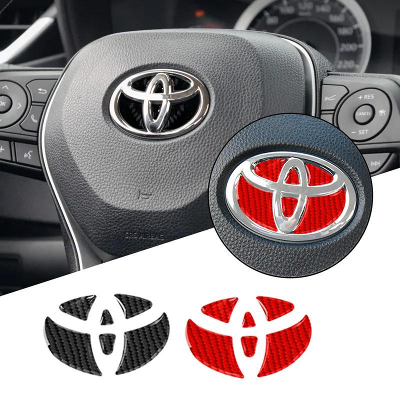 Наклейки на руль автомобиля из углеродного волокна Аксессуары Для Toyota GR Corolla Yaris Aygo Prius CHR Camry Auris Avensis Land Cruiser