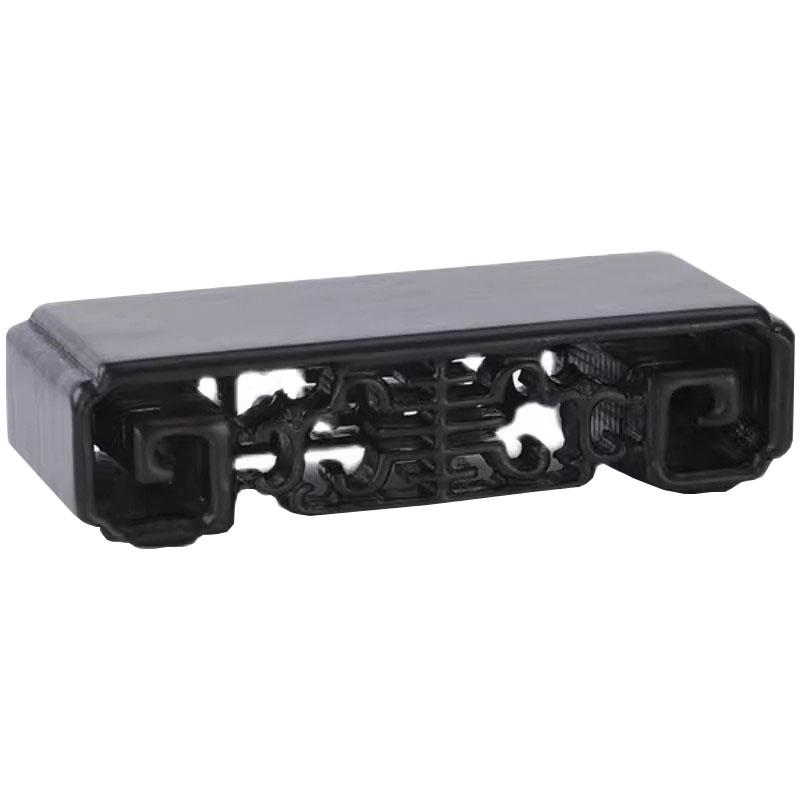 Solid Wood Rectangular Base, Purple Sandalwood, Looped Hollow Rosewood, Retro Ornament, Modern Chinese Style