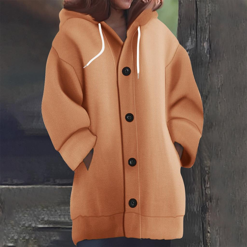 Свитшоты для женщин Вязаный свитер с длинным рукавом Принт Вязаный худи с пуговицами Кардиган Пальто