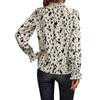 Spring and Autumn Women's Plus Size Shirt Temperament Pullover Long Sleeve Half High Neck Loose Type Shirt