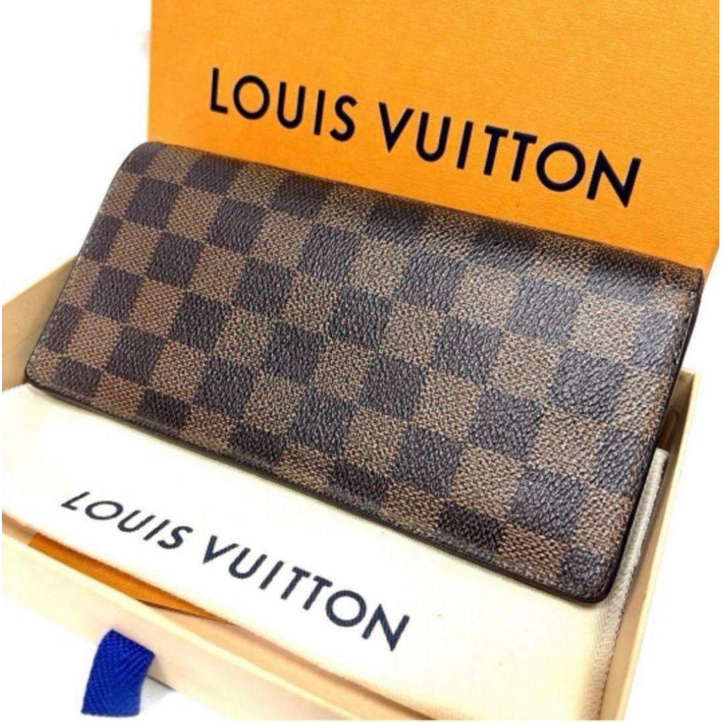 Used Beautiful Louis Vuitton Damier Zippy Wallet N60015 Ebene with box