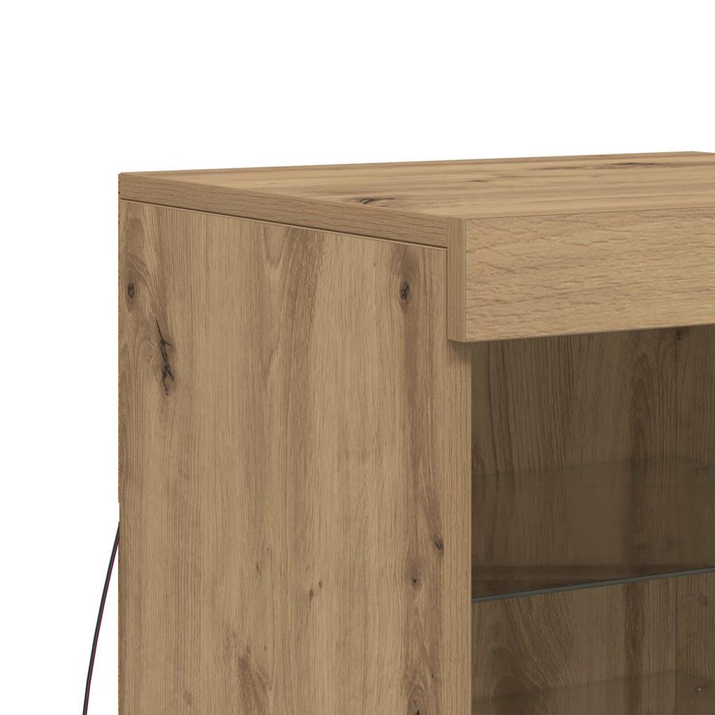 LED Sideboard Artisan Oak 41 x 37 x 67 cm Particleboard