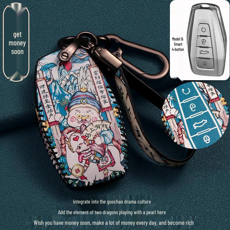 Compatible Key Cover Set for Geely Emgrand, Boyue, Bin Yue, Vision X6/X3, Binrui, and Xingyue Cars