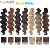 Body Wave Hair Bundles Weft Hair Piano Ombre Blonde Natural Synthetic Hair Extensions Thick Ponytail Loose Deep Hair Weaving