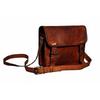 Vintage Goat Leather Messenger Real Satchel Bag Genuine Laptop Brown Briefcase''