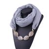 1Pcs Cotton Linen Necklace Scarf Resin Pendant Head Scarves  Costume Bead Decoration Accessories