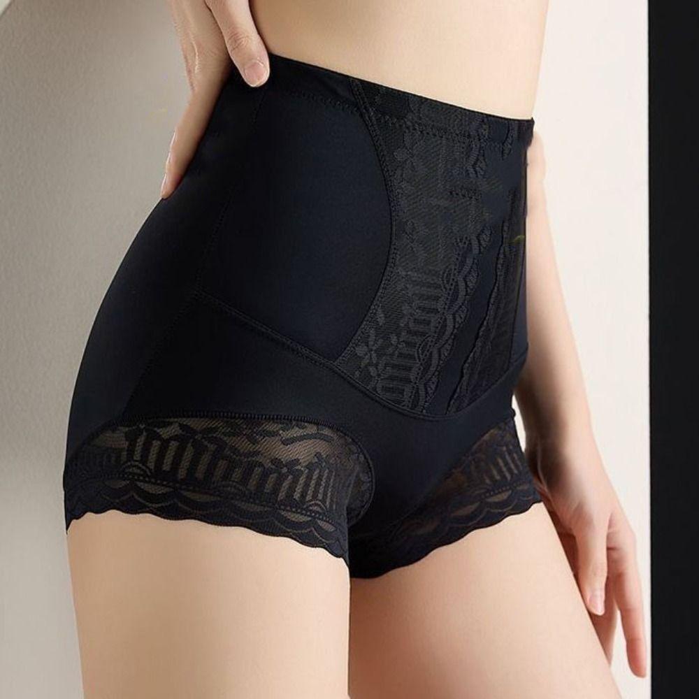 Ice Slik Tummy Control Underwear Lace Flower Body Shaping Underpants Slimming Shapewear  Women