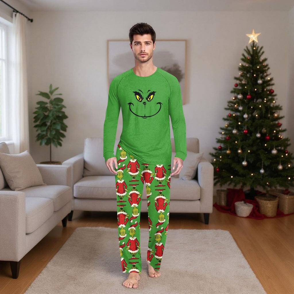 Комплект из топа и брюк с рождественскими принтами для всей семьи Одинаковые комплекты для всей семьи