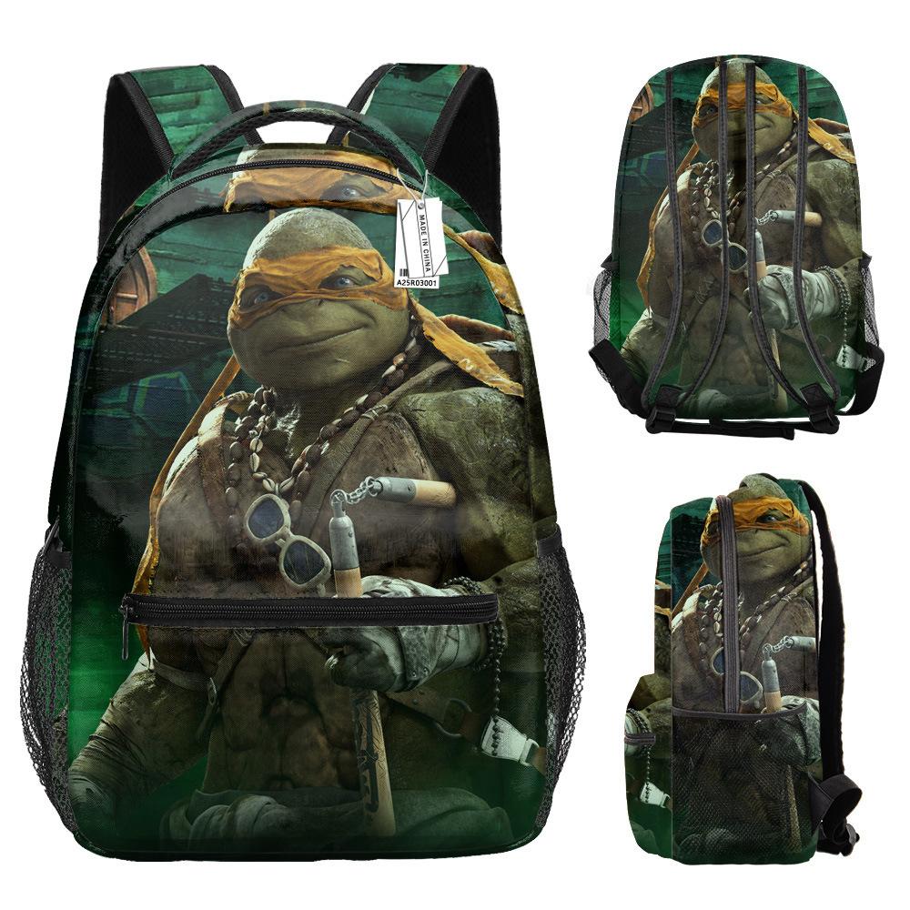 Anime cartoon ninja turtles backpack children's schoolbag primary school backpack wear-resistant digital printing backpack