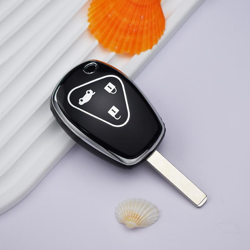 Серебристый чехол для ключей из ТПУ с 2 3 кнопками, брелок для Renault Megane Duster Modus Espace Laguna Logan для DACIA Sandero Clio Kangoo, защитные аксессуары