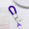 Colorful Cellphone Charm Retractable Spring Coil Keychain Stretch Cord Phone Chain Bag Pendant Convenient Accessory