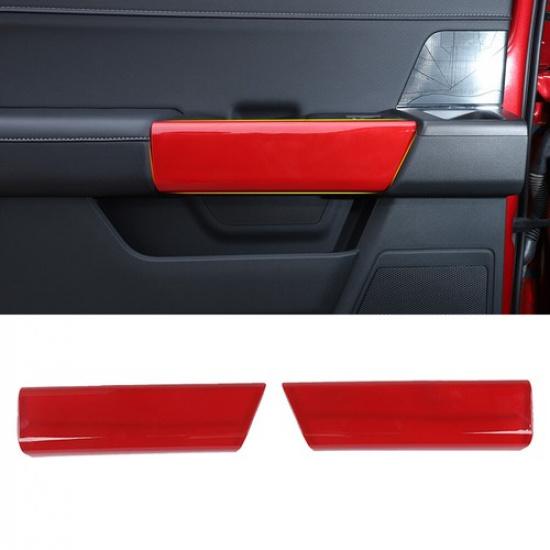 Rear Door Handle Grab Cover Trim Interior Accessories For Ford F150 -22 Red