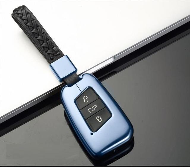 Car Alunimnum Alloy Keychain Cover Shell Holder Case for Volkswagen 2016 2017 Passat B8 Skoda Superb A7 Fob Key Car-Styling