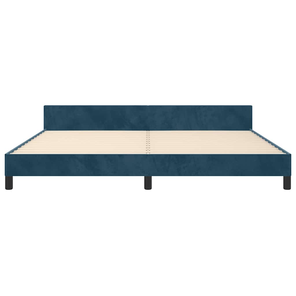Bed Frame without Mattress Dark Blue 200x200 cm Velvet
