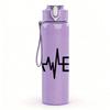 1PC Gamer Text Typography 750ml Color Plastic Sports Water Bottle Leakproof Flip Straw Lid Suitable for Sports Office Home Use