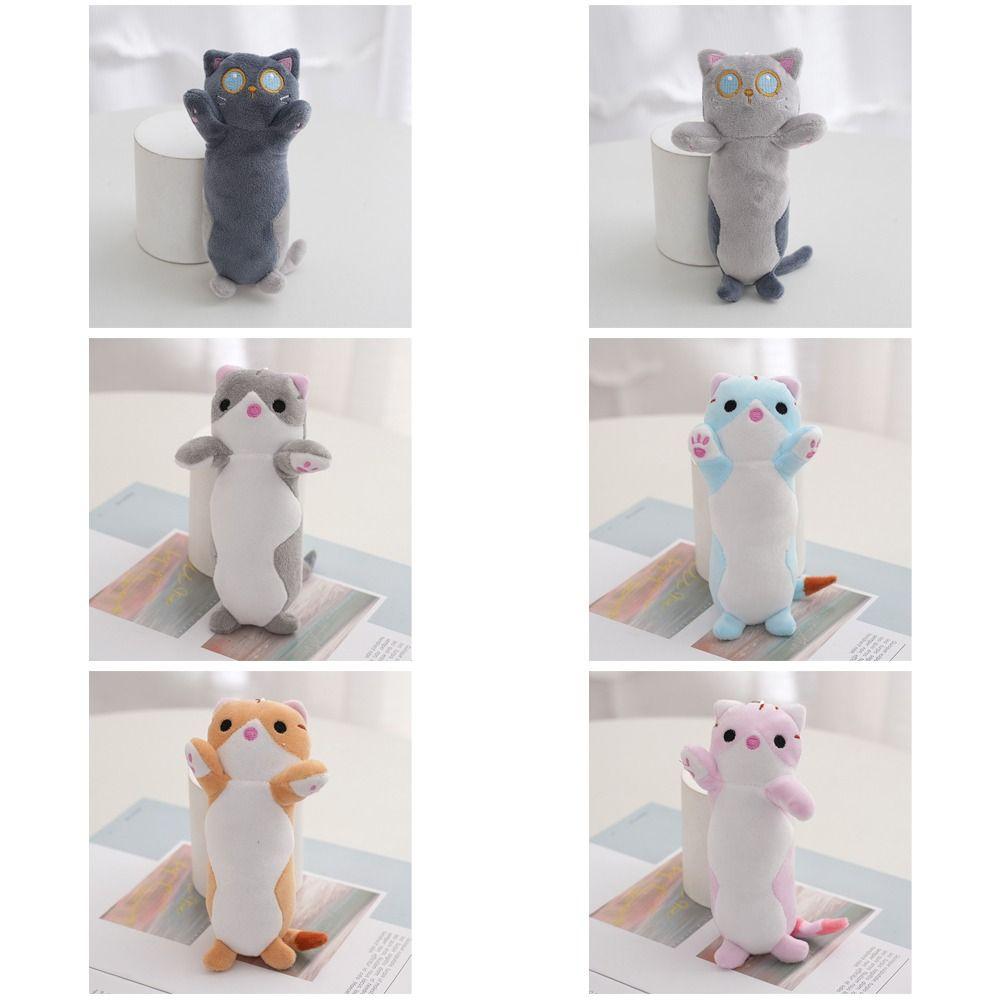 Мягкая длинная кукла-кошка, брелок, милый мультяшный кот, плюшевый кот, брелок, плюшевая кукла, плюшевая подвеска, детские игрушки