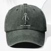 Unisex Adjustable Vintage Washed Baseball Cap with Well IM Stuck Slogan And Doodle Pattern  Lightweight Breathable Trucker