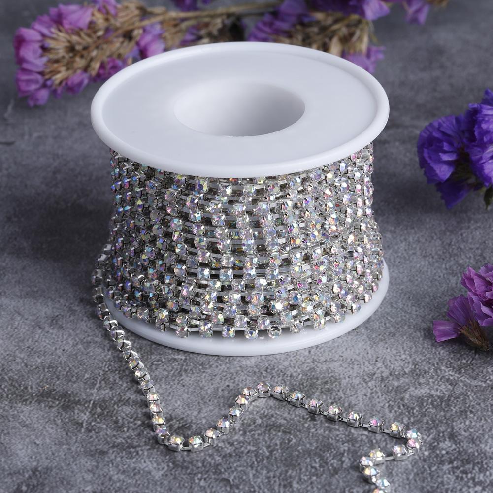 1 Roll Gold/Silver Crystal Chain For Necklace Wedding Decoration Accessories