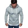 Spring And Autumn New Men's Solid Color Cardigan Hooded Fleece Casual Coat
