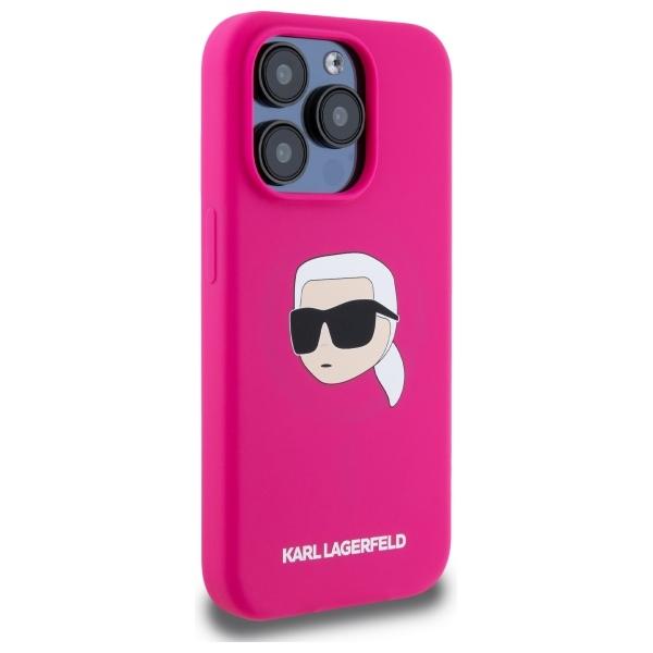 Karl Lagerfeld Klhmp15Xskhpplf Iphone 15 Pro Max 6.7 Fuksja/Fuschia Hardcase Silicone Karl Head Print Magsafe