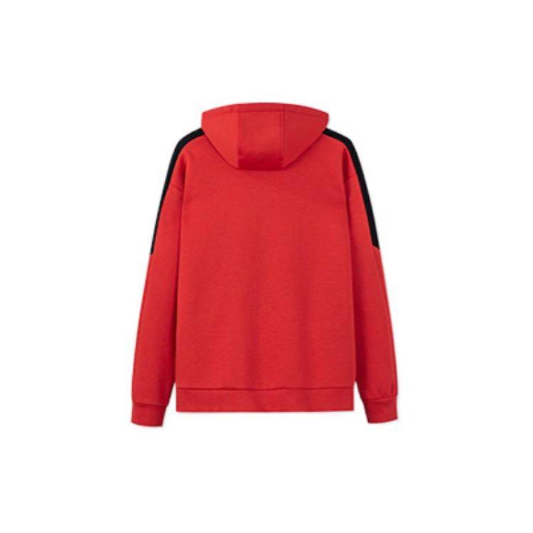 Anta Свитшот с капюшоном и длинным рукавом, нашивкой-логотипом, для мужчин, красный 952237718-2