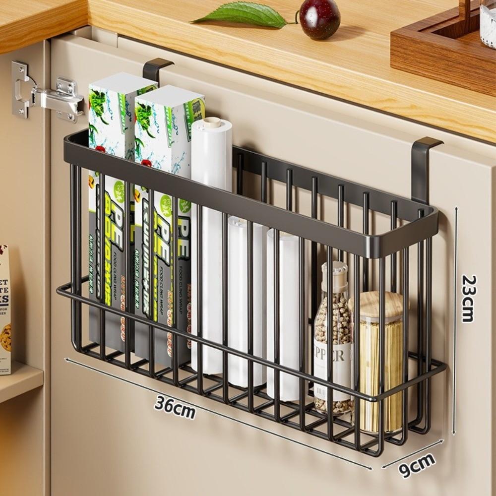 No Drill Hanging Storage Basket Hanging Organizer Wire Metal Rack Side Storage Rack Kitchen Pantry