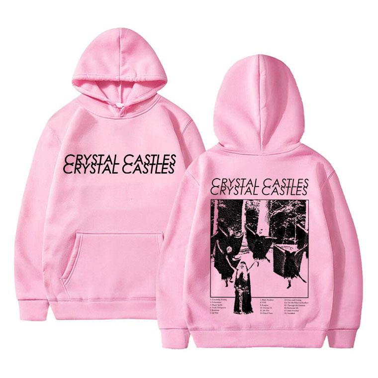 Винтажная толстовка с капюшоном группы Crystal Castles для мужчин и женщин, готическая, панк-рок, с капюшоном, мужская мода, свободный, оверсайз, пуловер, толстовки с капюшоном