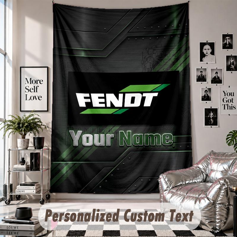 Wall Hanging Tapestry With Custom Name & Text, Fendt Decorative Tapestry For Bedroom