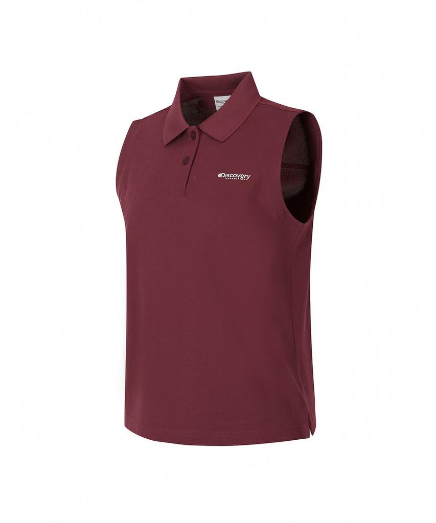 DISCOVERY EXPEDITION Women'S Sleeveless Polo Shirt (Burgundy)