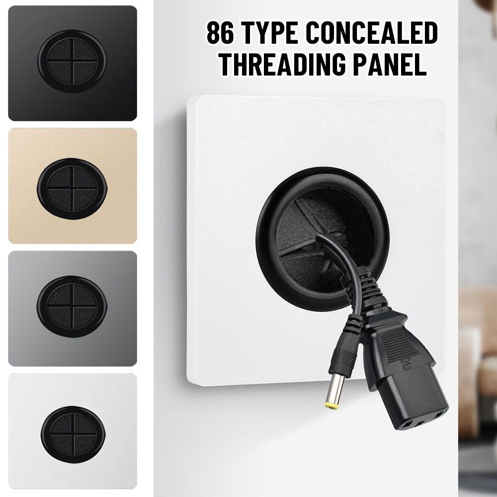 Storage 86Type With Outlet Hole Cable Cover Decorative Cover Cable Socket Panel Wall Blank Panel