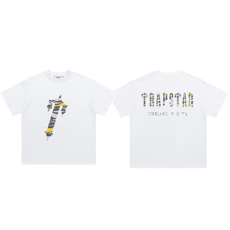 Cross-border new graffiti letter printing European and American street trendy brands loose and versatile casual men's and women's short-sleeved round