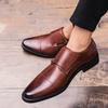 Classic Monks Business Mens Dress Fashion Elegant Formal Wedding Leather Office Party Oxfords Shoes for Men Loafers Flats Boots