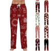 Мужские брюки на кулиске с рождественским принтом, повседневные пижамные брюки