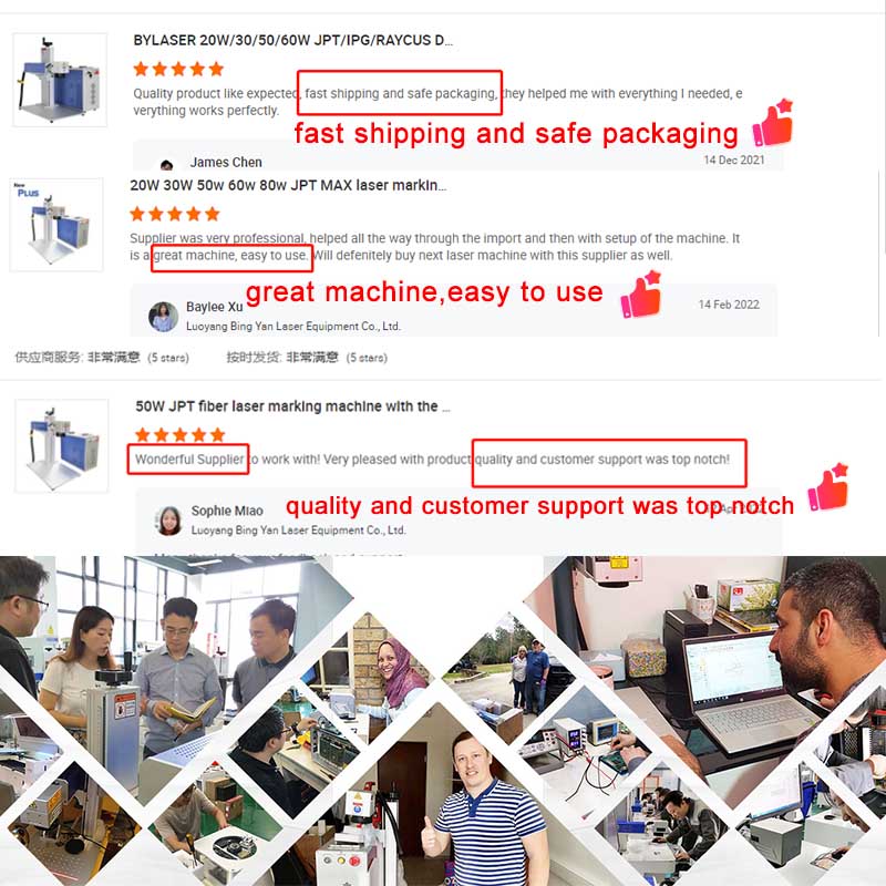 BingYan US DE Local Stock Autofocus 100w JPT Fiber Laser Marking Machine Mopa M7 with 110mm and 200mm Lens and D80 Rotary