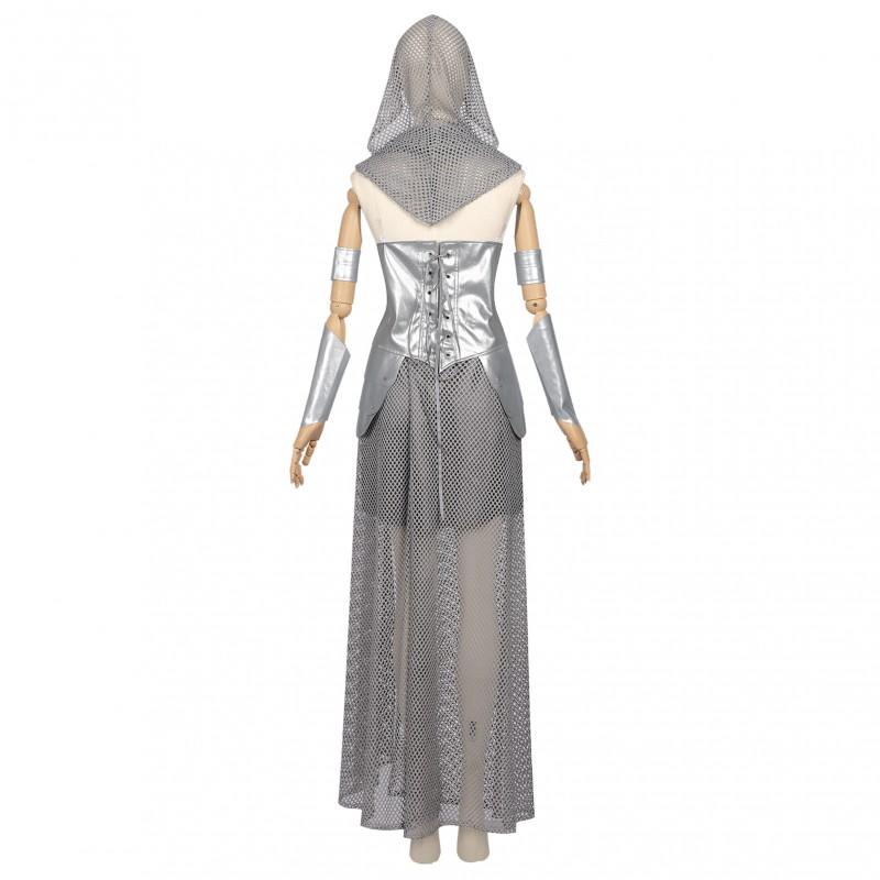 Medieval Chainmail Style Female Costume Halloween Party Cosplay Outfit Stage Performance Dress
