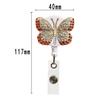 Rotate Badge Reel Clip Rhinestone Name Card Parts New ID Badge Holder