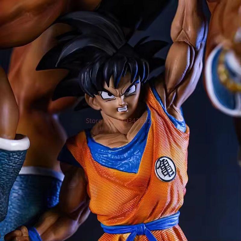 23 см Сунь Укун Поднимает На Ба Мультяшный Персонаж Dragon Ball Улучшенная Статуя Укуна На Ба Настольные Украшения. Набор игрушек-моделей из ПВХ с анимацией