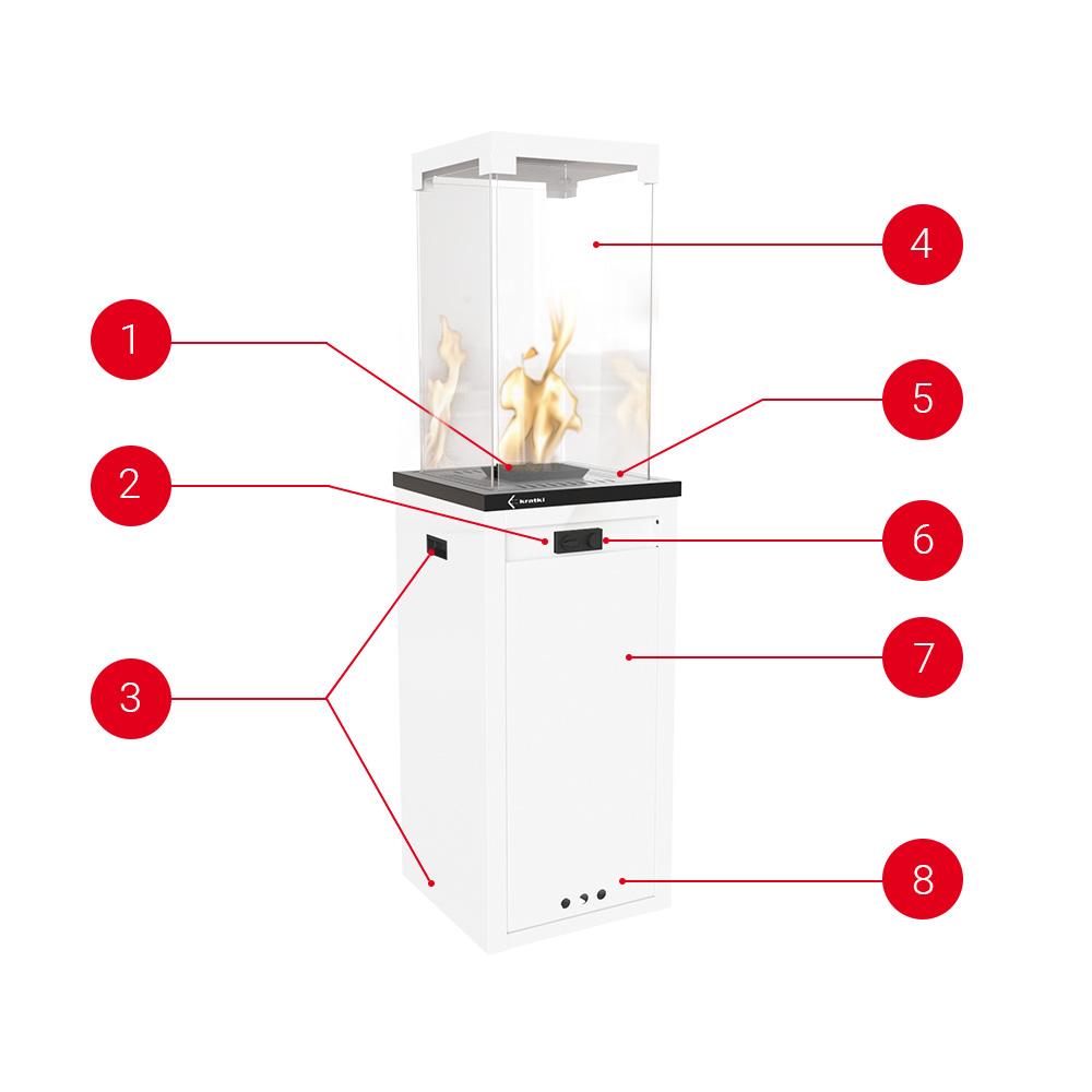 Газовый обогреватель PATIO LIGHT bбелый