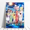 Puella Magi Madoka Magica Японское Аниме Мультфильм Постеры Принты Настенное Искусство Холст Живопись Картина для Гостиной Домашнее Украшение