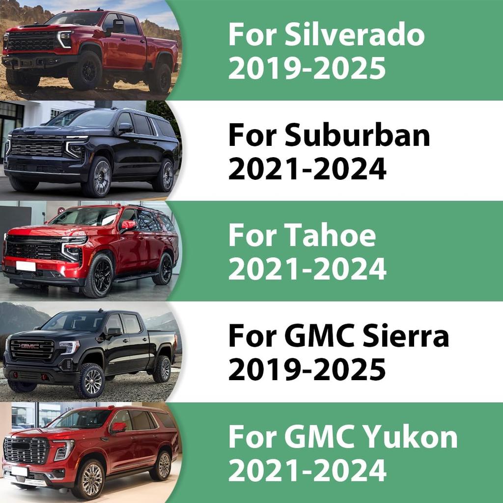 Car Brake and Gas Pedal Covers Compatible for Chevrolet Silverado 1500 2500 3500 -2025, Compatible for GMC Sierra Yukon Truck Accessories -2025, Anti