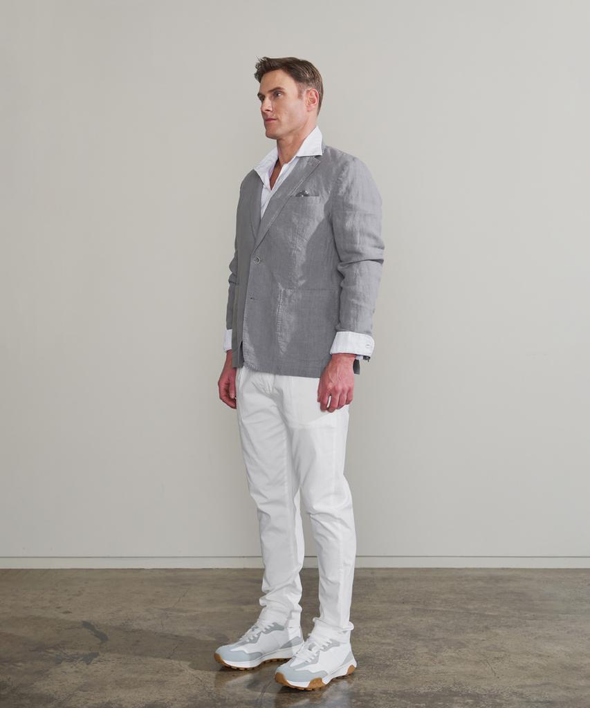 Panicale Grey Washed Linen Jacket