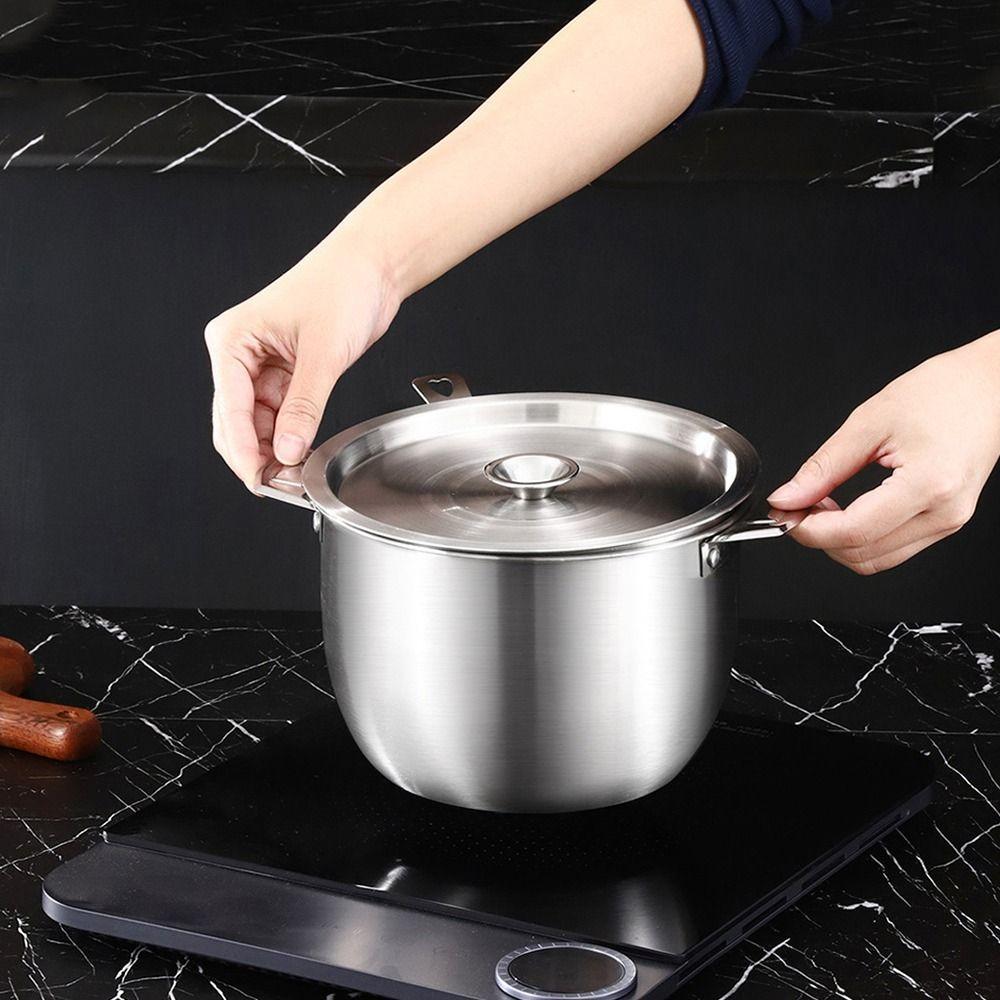 Stainless Steel Stainless Steel Oil Can Large Capacity Lard Strainer Grease Container Kitchen Tool