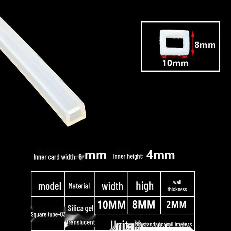High-Temperature Resistant Silicone Square Tubing: Durable, Customizable, Aging-Resistant Rubber Sheath and Hollow Sealing Strip.
