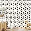 Graduation Wallpaper White and Graphite for Living Room and Bedroom 50x1000