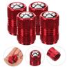 CLISPEED 4pcs Tire Valves Auto Valve Caps Car Valve Stem Caps Tire Caps Kit